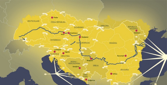 Karte Donauraumstrategie